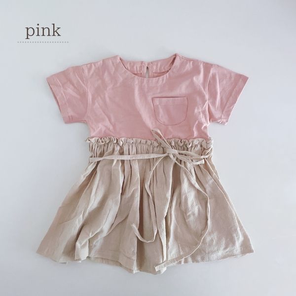 切り替え半袖ワンピースワンピ女の子春夏秋冬子供赤ちゃんキッズベビーこども子どもTシャツ出産祝いプレゼント8090100110120動きやすい園服ピンクネイビーおしゃれかわいい可愛い人気