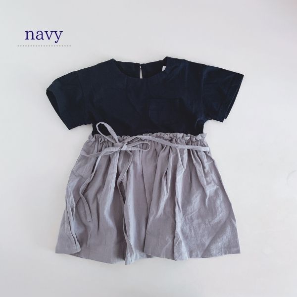 切り替え半袖ワンピースワンピ女の子春夏秋冬子供赤ちゃんキッズベビーこども子どもTシャツ出産祝いプレゼント8090100110120動きやすい園服ピンクネイビーおしゃれかわいい可愛い人気