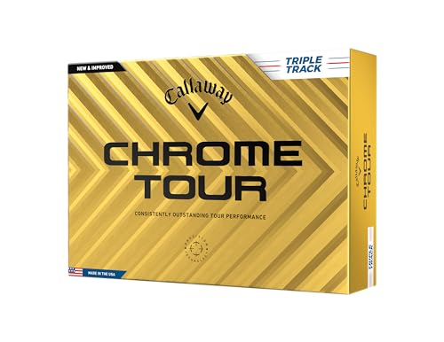 キャロウェイ(Callaway) ゴルフボール CHROME TOUR 24 TRIPLE TRACK 1ダース(12個入り) 4ピース構造 トリプル・トラック ホワイト