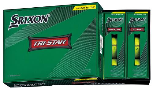 DUNLOP ダンロップ ゴルフボール SRIXON TRI-STAR 2022年モデル 1ダース(12個入り) パッションイエロー