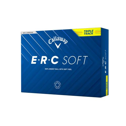 キャロウェイ(Callaway) ゴルフボール ERC SOFT YLW 25 TRIPLE TRACK 1ダース(12個入り) 3ピース構造 トリプル・トラック イエロー