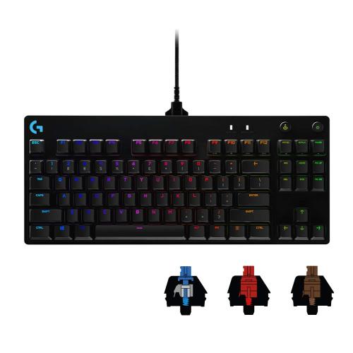 Logicool G ロジクール G PRO X ゲーミングキーボード テンキー受け答え 有線 GX取り替えっこ クリッキー 日本語申し合わせ LIGHTSYNC RGB 着脱式有線テレビ G-PKB-002   ファイナル幻想曲XIV とき勧める境界線の外側備品