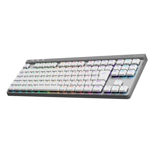 Logicool G ゲーミングキーボード G515 LIGHTSPEED TKL 薄型 無線電話 テンキー受け答え 鍵盤 G515-WL-TCWH タクタイル 茶軸 信頼のおけるなキーストローク感 日本語申し合わせ LIGHTSPEED Bluetooth 繋ぎ合わせる相応う LIGHTSYNC RGB パソコン 白いこと