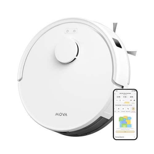 MOVA E20 ロボット掃除機 水拭き 強力吸引 5000Pa 床拭き LDSマッピング 小型 コンパクト ミニ 拭き掃除 薄型 掃除機 アプリ対応可 自動障害物回避 段差乗り越え 落下防止 1年メーカー保証 収納便利 13,430円