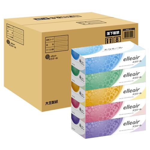エリエール ケース販売 ティッシュ 180組×60箱 (5箱×12パック) パルプ100%
