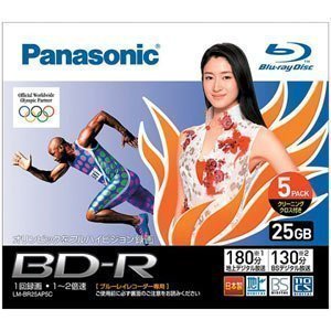 パナソニック(Panasonic) 録画用2倍速ブルーレイディスク(25GB)追記型2倍ディスク5枚パックLMBR25AP5C LM-BR25AP5C