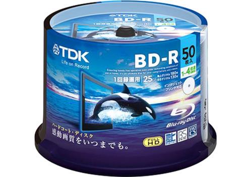 TDK 録画用ブルーレイディスク 捉え所のない厚地の外套遣りかた BD-R 25GB 1-4倍速 ホワイトワイドプリンタブル 50枚スピンドル BRV25PWB50PA