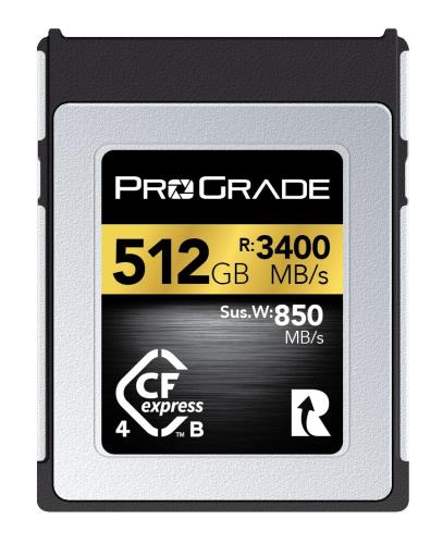 ProGrade Digital CFexpress 4.0 Type B GOLD 512GB メモリーカード (最大読込3400MB/s 最大書込3000MB/s 持続書込850MB/s) プログレードデジタル 正規輸入品
