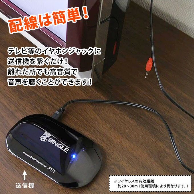 楽天市場 ワイヤレスヘッドホン テレビ用 両耳 コードレスヘッドフォン 楽々聴くちゃん Hp 001 Tv用ヘッドホン シズショッピングサイト楽天市場店