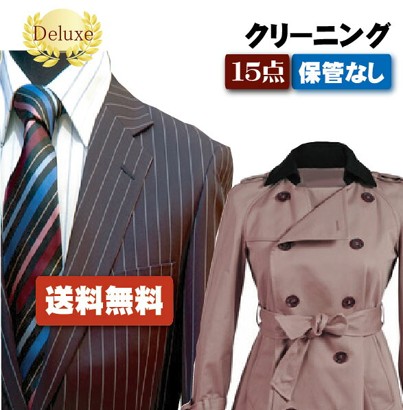 【往復送料無料】宅配クリーニング デラックスクリーニング15点保管なし【クリーニング/宅配/保管】