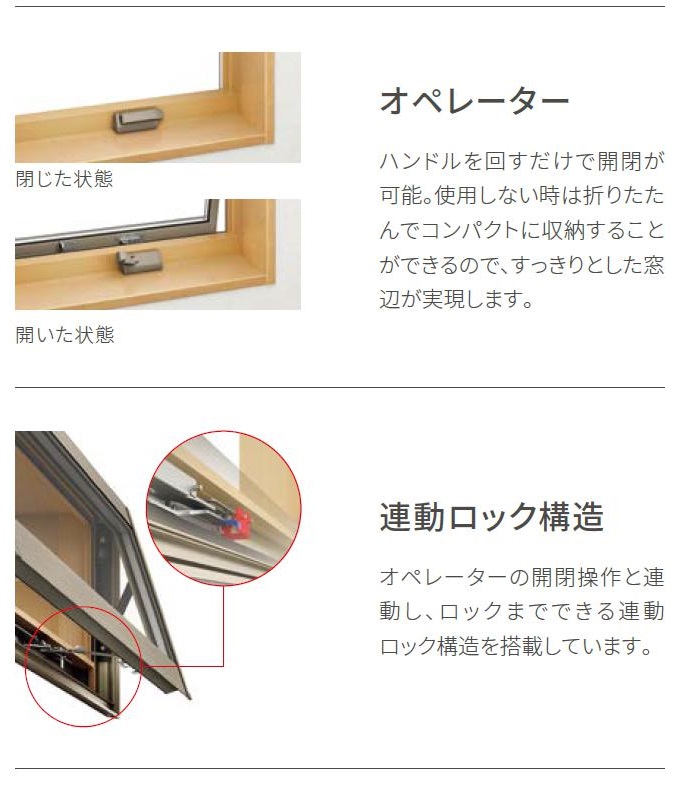 ゆったり柔らか サーモスL 高所用横すべり出し窓 電動ユニット Low-E複