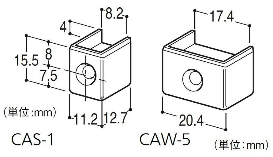 市場 チャンネルサポート用 CAW-5 断面保護キャップ ダブル用