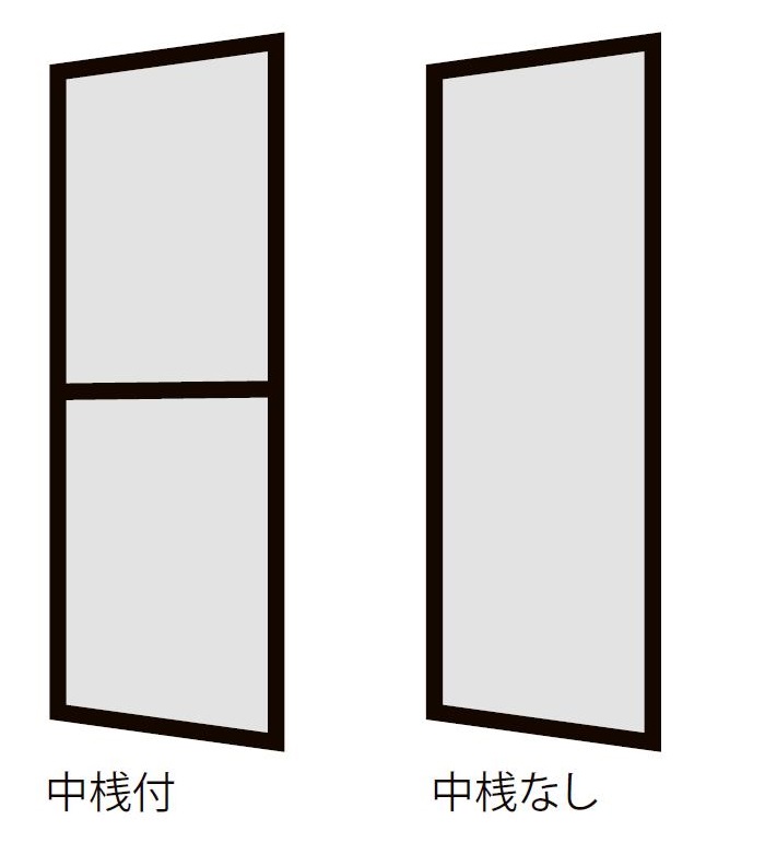 中桟付き網戸 花伝 / 2枚建て半外付型 16923用 Aw：792粍 × Ah：1,919粍 □-0222-DKCA LIXIL リクシル TOSTEM トステム