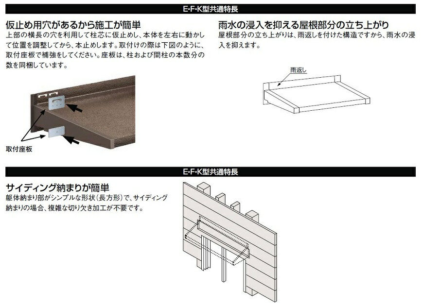 キャピアF型 ユニット ひさし 先付け用 25604 W 木材・建築資材・設備