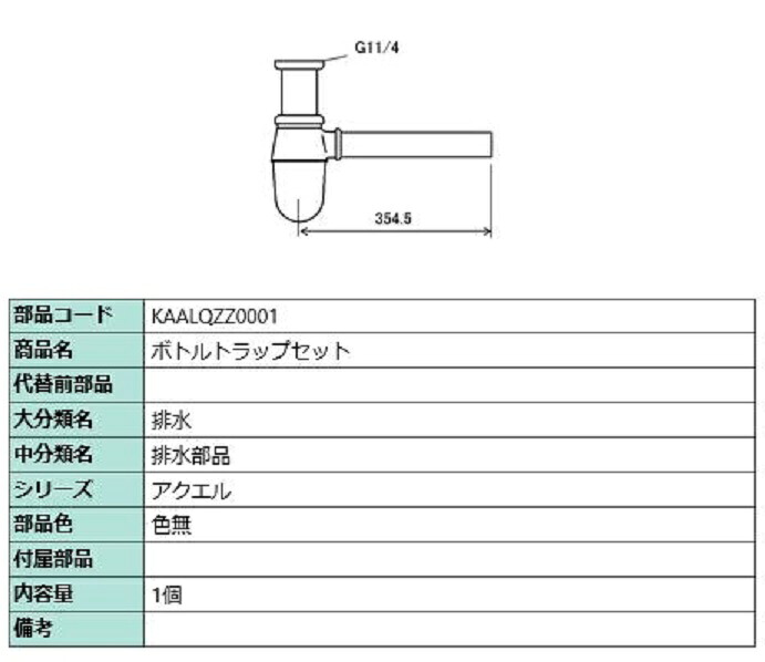 瓶落とし穴仕掛ける / 1個入り口・入口 部分品色：色無 KAALQZZ0001 取り替えっこ用 部分品 LIXIL リクシル TOSTEM トステム