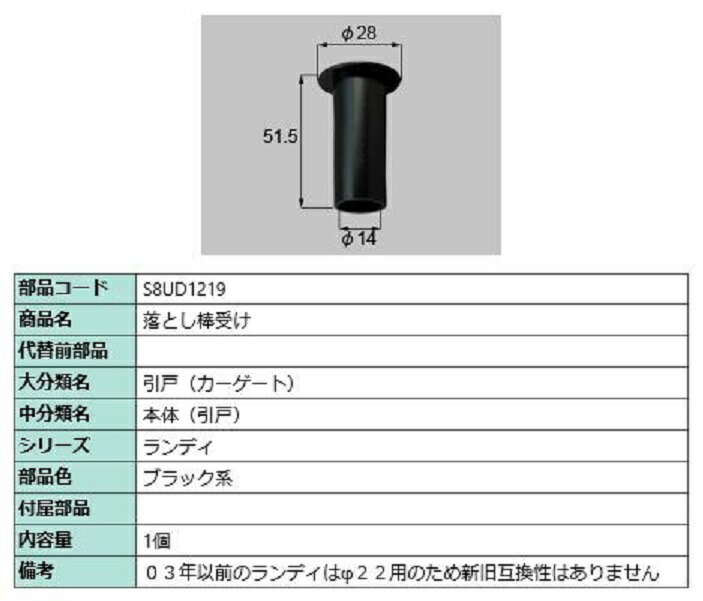 楽天市場】LIXIL TOEX 落し棒受 KCE42080A 黒 φ13用 落とし棒