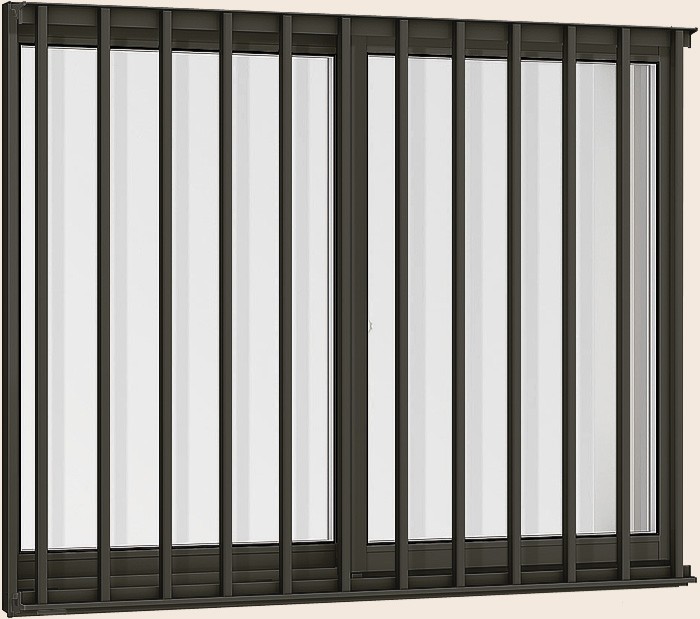 防火戸FG-A 面透かし彫り付引違い窓 2枚建て Low-E複層玻璃 / 網入操作手順 07403 W：780粍 × H：370粍 LIXIL リクシル TOSTEM トステム