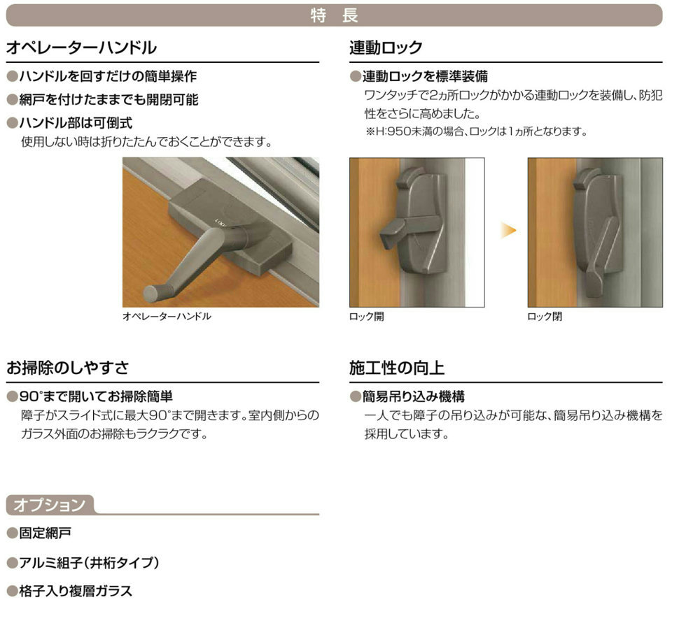 【楽天市場】デュオPG 複層ガラス 縦すべり出し窓オペレーターTFT 単体 サッシ 呼称 25613 W：2600mm × H：1370mm