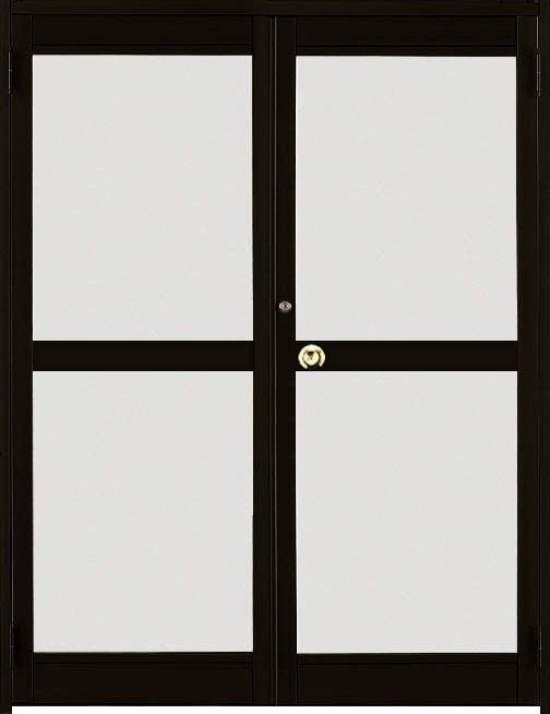クリエラガラスドア 内付型三方枠仕様 中桟付き 両開き 特注サイズ W：1,057～1,827mm × H：1,096～2,413mm LIXIL リクシル TOSTEM トステム