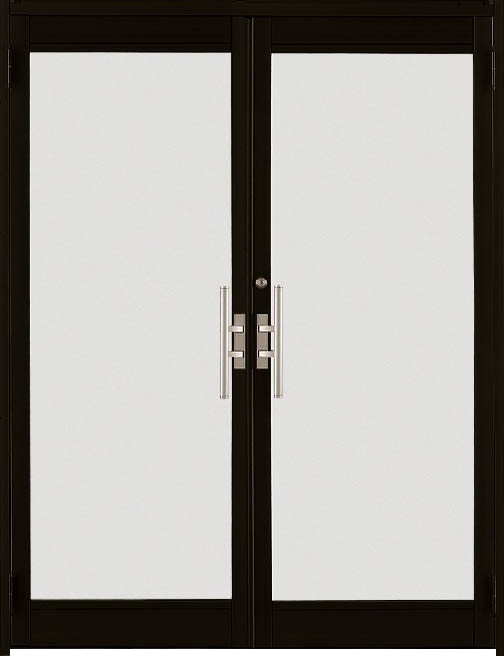 クリエラガラスドア 内付型三方枠仕様 1枚ガラス仕様 両開き両把手 特注サイズ W：1,057～1,827mm × H：1,096～2,413mm LIXIL リクシル TOSTEM トステム