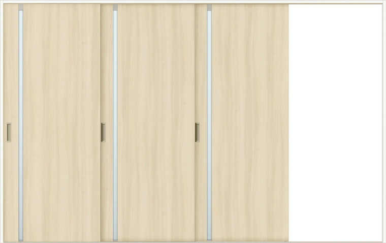 ラシッサD キナリモダン 室内引戸Vレール方式 片引戸3枚建 AKKT-LGL 錠なし 3220 W:3,220mm × H:2,023mm ノンケーシング / ケーシング LIXIL リクシル TOSTEM|Clair(クレール)店