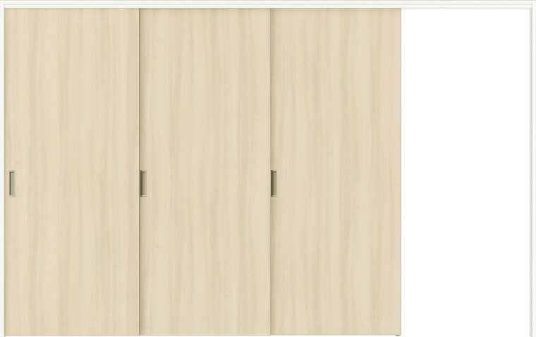 ラシッサD キナリモダン 間仕切り上吊引戸 片引戸3枚建 AKMKT-LAA 錠なし 3223 W：3,220mm × H：2,306mm ノンケーシング / ケーシング LIXIL リクシル TOSTEM