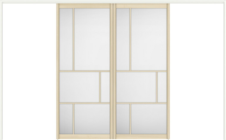 ラシッサD キナリモダン 間仕切り上吊引戸 引分け戸 AKMWH-LZE 錠なし 3220 W：3,253mm × H：2,023mm ノンケーシング / ケーシング LIXIL リクシル TOSTEM