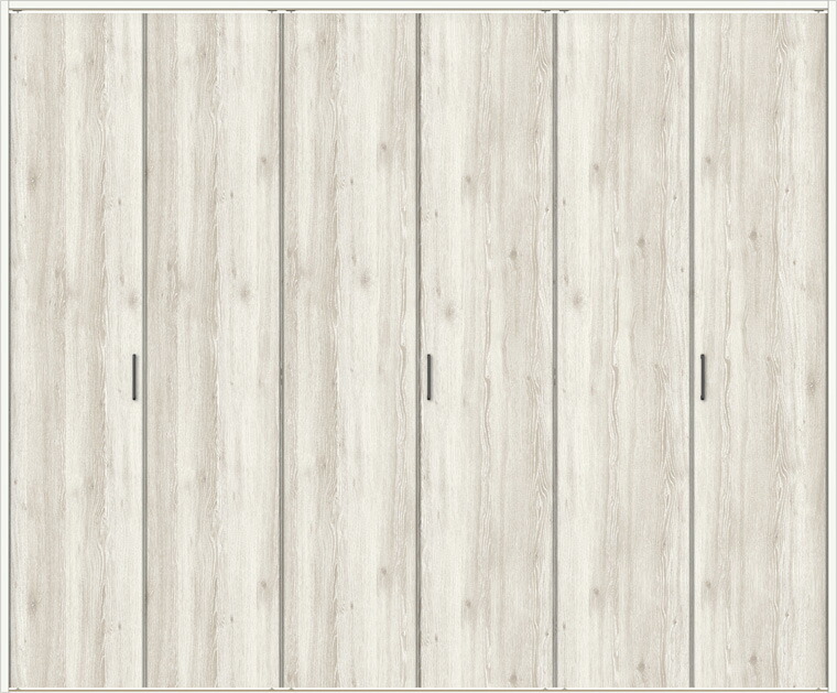 ラシッサDパレット クローゼットドア 折戸レールタイプ 6枚折戸 APCF-LAA 特注 W：1845-2746mm &times; H：2426-2500mm ノンケーシング / ケーシング LIXIL TOSTEM｜Clair（クレール）店