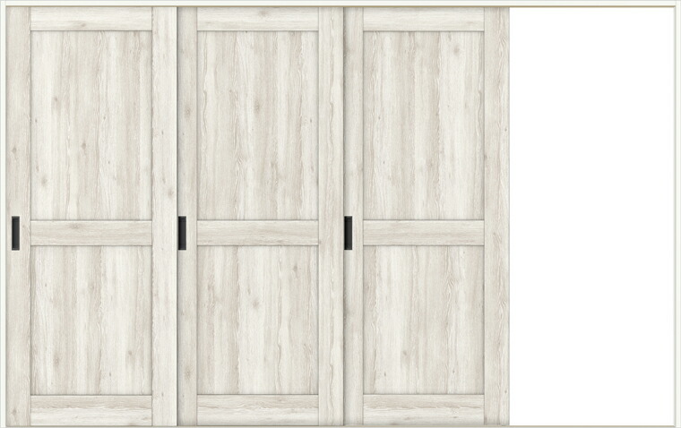 ラシッサDパレット 室内引戸 Vレール方式 片引戸3枚建 APKT-LAH 錠なし 特注 W：2308-3916mm × H：1728-2425mm ノンケーシング / ケーシング LIXIL TOSTEM
