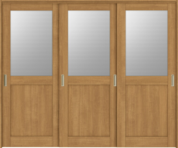 ラシッサS 間仕切り上吊引戸 引違い戸 3枚建て ASMHT-LGH 錠なし 2423 W：2,432mm × H：2,306mm ノンケーシング / ケーシング LIXIL TOSTEM DIY