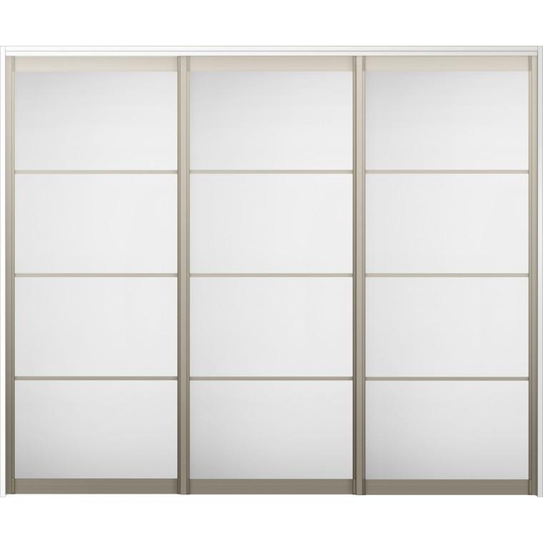 ラシッサS 間仕切り上吊引戸 引違い戸 3枚建て ASMHT-LZB 錠なし 2420 W：2,432mm × H：2,023mm ノンケーシング / ケーシング LIXIL TOSTEM DIY