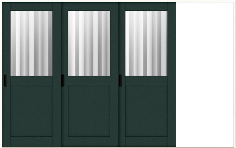 ラシッサD ヴィンティア 室内引戸 Vレール方式 片引戸3枚建 AVKT-LGH 錠なし 3220 W：3,220mm × H：2,023mm ノンケーシング / ケーシング LIXIL TOSTEM