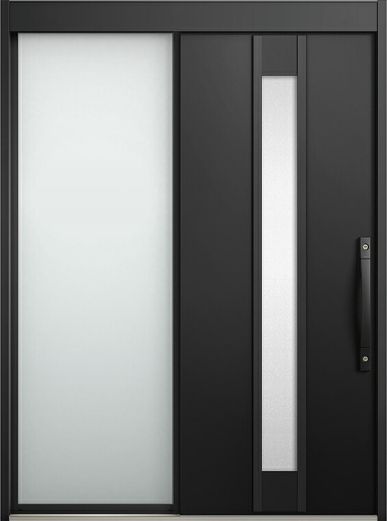 エルムーブ2 片袖 L19型 軽銀色 手動印字機 名まえ：187 W：1,870粍 × H：2,288粍 上滑り部屋の入り口 LIXIL リクシル TOSTEM トステム