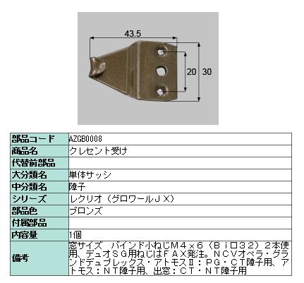 日本全国送料無料 リクシル 窓 サッシ用部品 クレセント アルミサッシ クレセント受け Azwb706 Lixil トステム メンテナンス 公式 Farmerscentre Com Ng