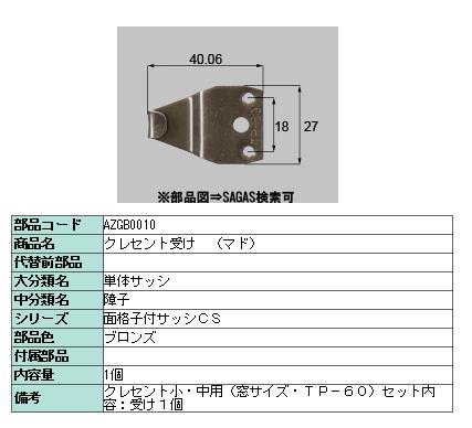 日本全国送料無料 リクシル 窓 サッシ用部品 クレセント アルミサッシ クレセント受け Azwb706 Lixil トステム メンテナンス 公式 Farmerscentre Com Ng