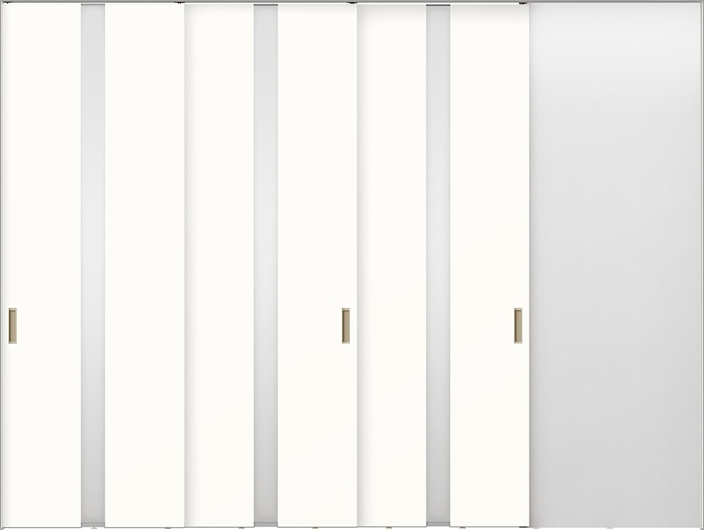 ラフィス 上吊方式 片引戸3枚建て / ライン枠 デザイン：RGW 3224 W：3,214mm × H：2,400mm LIXIL リクシル TOSTEM トステム