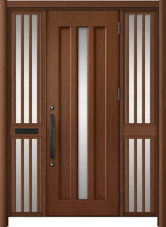 セール開催中 リシェント 玄関ドア3 アルミ仕様 非防火 C12n型 木目調 両袖飾り 中桟付ポスト付 特注サイズ W 1 350 1 5mm H 1 738 2 438mm カバー工法 Lixil クーポン発行 Careers Arnergy Com