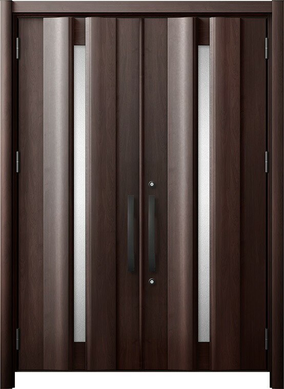 楽天市場 リシェント 玄関ドア3 断熱仕様 非防火 K4 G12型 木目調 両開きドア 特注サイズ W 1 476 1 873mm H 1 739 2 439mm カバー工法 Lixil Tostem Clair クレール 楽天市場店