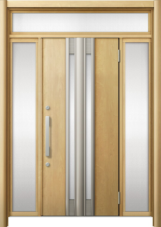 リシェント 部屋の入り口部屋の入り口3 断熱遣りかた / 非防火 K2 G77型 軽銀色 両袖ランマ付 特注大きさ W：1,030～1,695粍 × H：1,974～2,600粍 覆いかぶせる工法 LIXIL TOSTEM