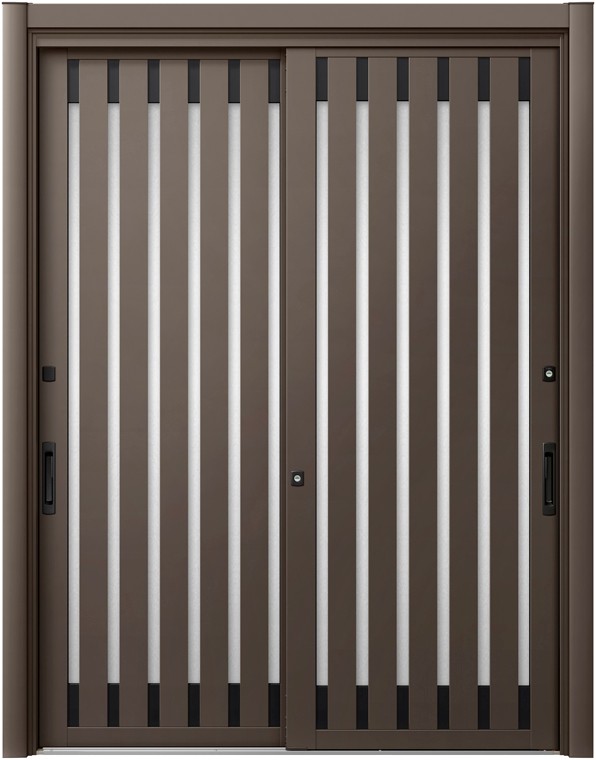 リシェント玄関引戸2 2枚建てランマなし PG仕様 P15型 アルミ色 手動タイプ 特注サイズ W：1,195～2,120mm × H：1,761～2,277mm LIXIL TOSTEM