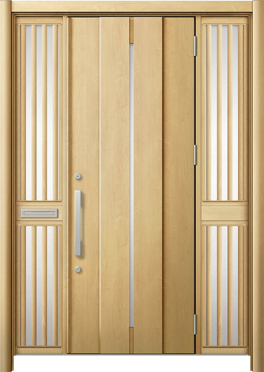 リシェント 部屋の入り口部屋の入り口3 断熱遣りかた / 非防火 K4 M12型 肌理調 両袖飾りつけ 中桟付郵便うけ付 特注大きさ W：1,362～1,695粍 × H：1,739～2,439粍 押しかぶせる工法 LIXIL