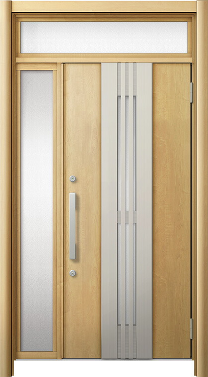 リシェント 部屋の入り口部屋の入り口3 断熱遣りかた / 非防火 K2 M84型 肌理調  片袖ランマ付 特注大きさ  W：972～1,446粍 × H：2,074～2,600粍 覆いかぶせる工法 LIXIL TOSTEM
