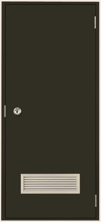 ロンカラーフラッシュドア ガラリ付き ランマなし 半外付型 0618 W：600mm &times; H：1,820mm LIXIL リクシル TOSTEM トステム｜Clair（クレール）店