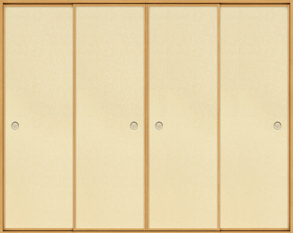 特注 和襖 引戸 引き違い4枚建て SCHF-AF1 在来工法 ノンケーシング付枠 W：1,192-3,992mm × H：385-2,045mm 新和風 DIY リフォーム