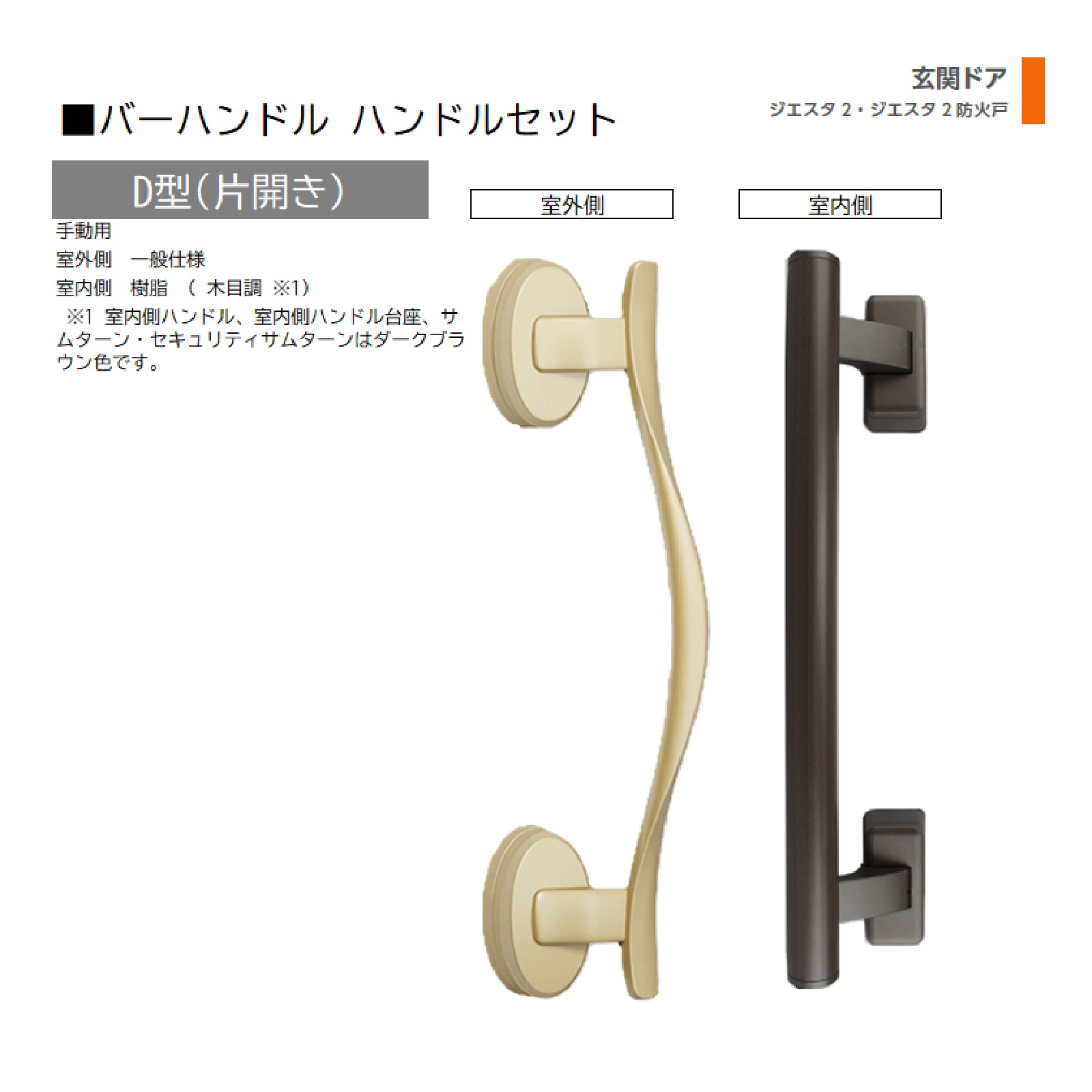 赤ちょうちん手持ち部分 1書き割り/ D型 片車のドア手動 屋外・室内:原則として操作手順・脂   色:繻子ゴールド  Z-1D2-DHPC 取り替えっこ用 部分品 LIXIL トステム