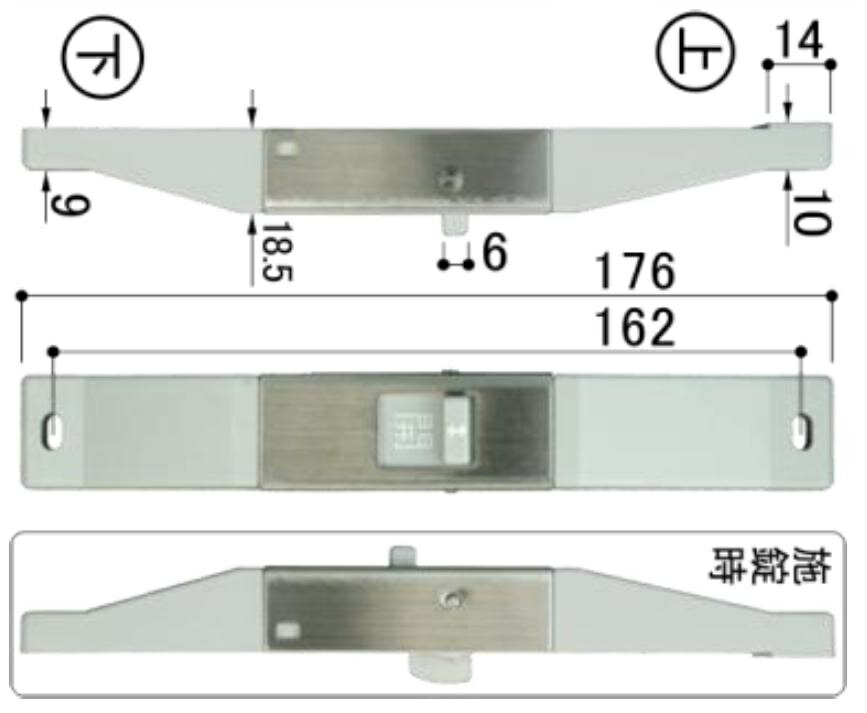 小窓締り / 1個入り B61292A 交換用 部品 ビル用 三協アルミ