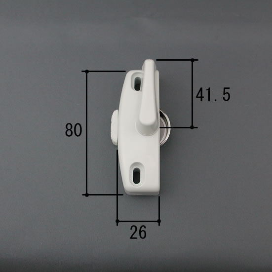 三協 アルミ 旧立山 アルミ窓・サッシ部品:引違い窓:クレセント（左勝手）:クレセント(WB7386L0-WH) DIY リフォーム