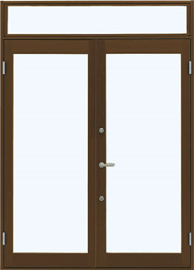 7TD 店舗ドア 両開き ランマ付き 2ロック仕様 単板ガラス 中桟なし W:1,690mm × H:2,330mm 店舗 土間納まり YKK AP|Clair(クレール)店