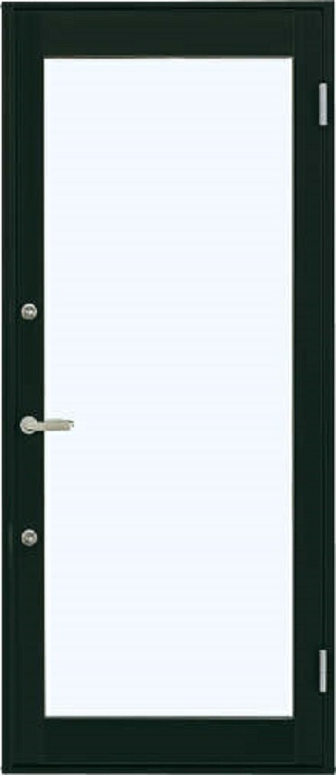 7TD 店舗ドア 片開き ランマなし 2ロック仕様 Low-E複層ガラス仕様 中桟なし W：868mm × H：2,018mm 店舗 土間納まり YKK AP