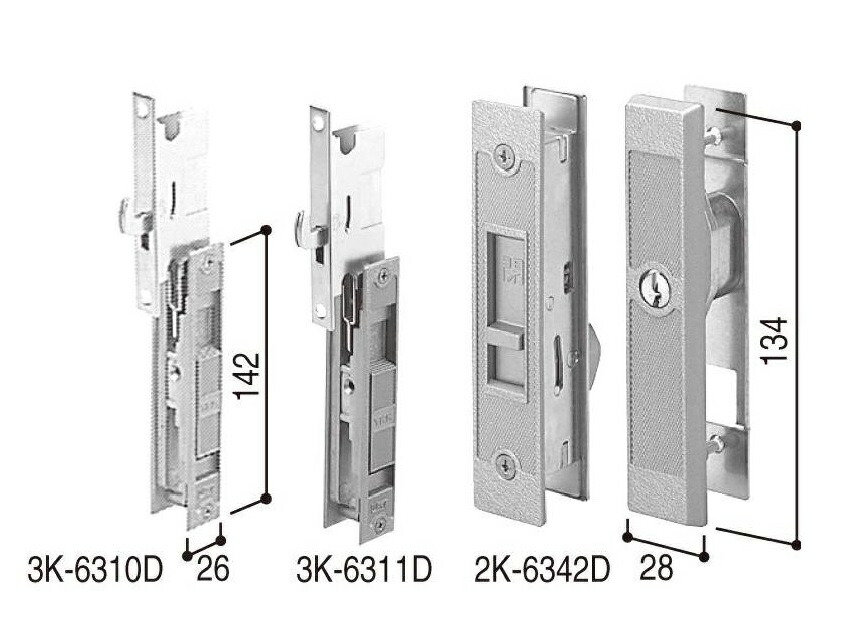 引戸錠仕掛ける 2枚建用 / 1仕掛ける入り口・入口 HH-J-0220 取り替えっこ用 部分品 YKK AP